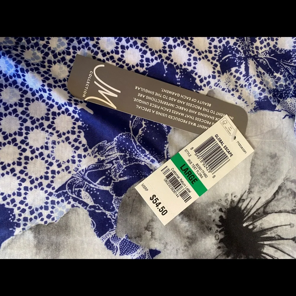 NWT JM Collection purple and white blouse - Picture 8 of 10